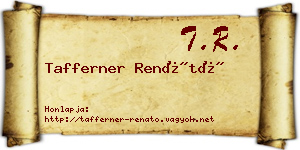 Tafferner Renátó névjegykártya